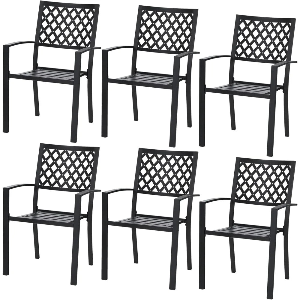 Wrought Iron Patio Outdoor Dining Chairs,