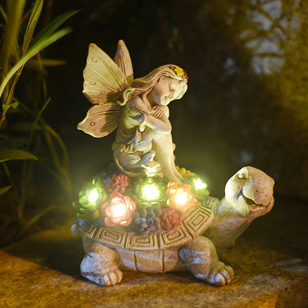 Angel Garden Statue Solar Lamp Decor