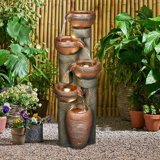 5 -Tier Outdoor Garden Water Fountain