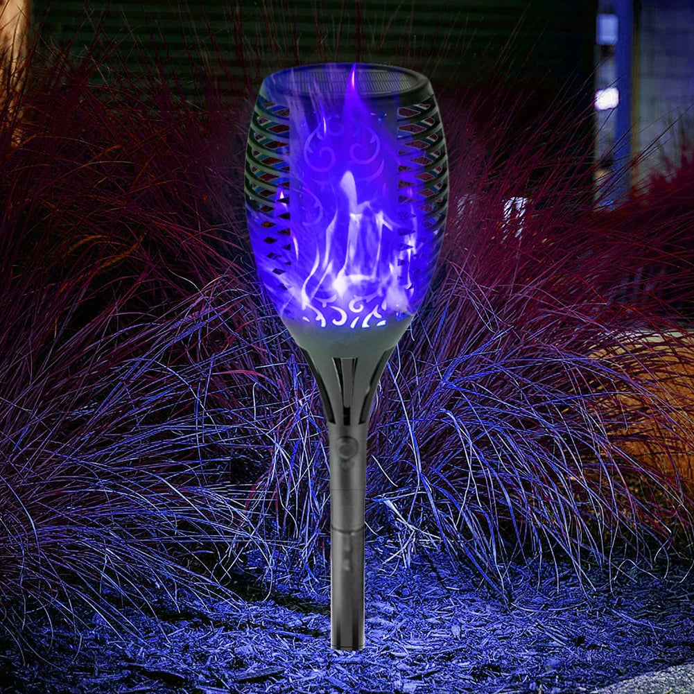 8pcs LED Solar Flame Torch