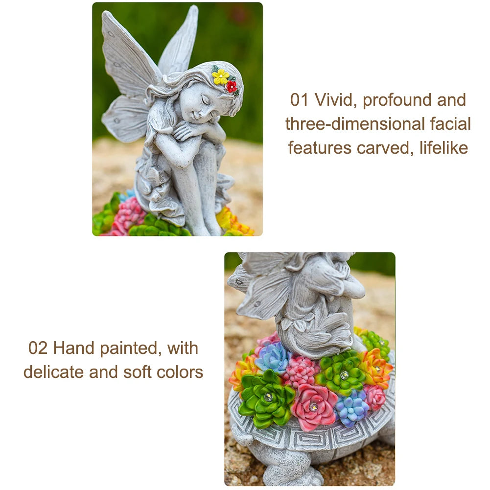 Angel Garden Statue Solar Lamp Decor