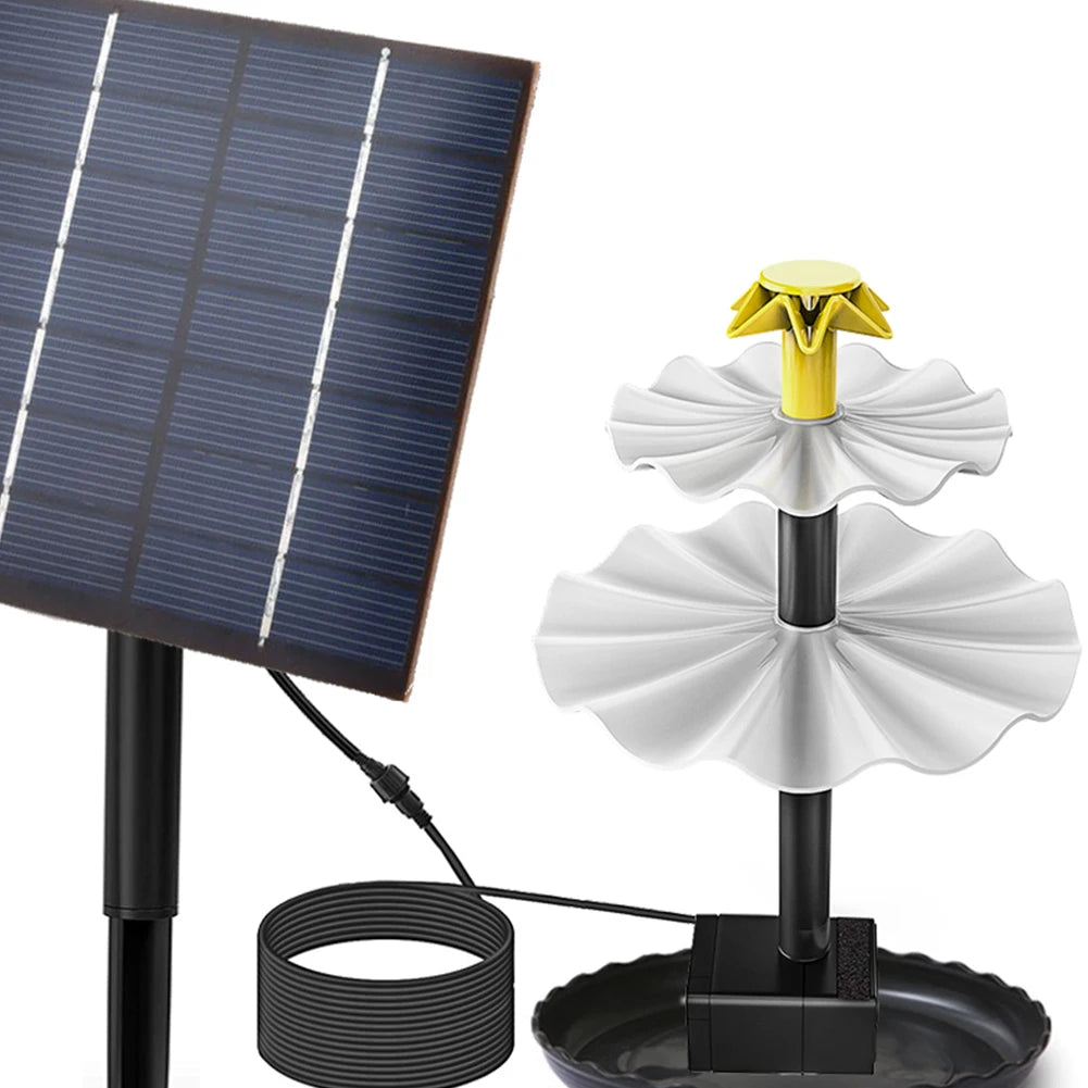 3 Tiered Bird Bath Pump with Solar Panel