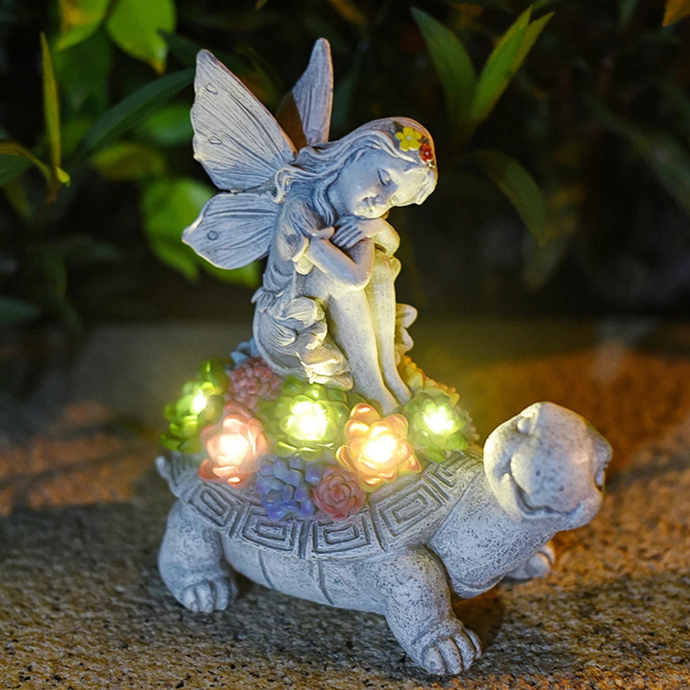 Angel Garden Statue Solar Lamp Decor