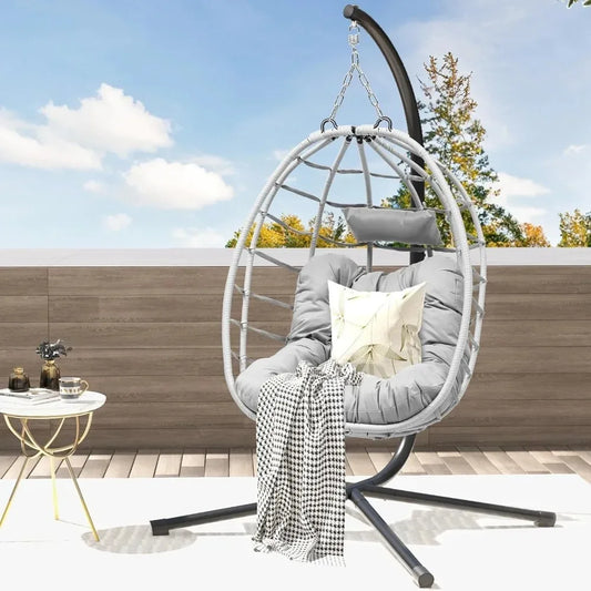 Egg Hanging Swing Chair with Stand