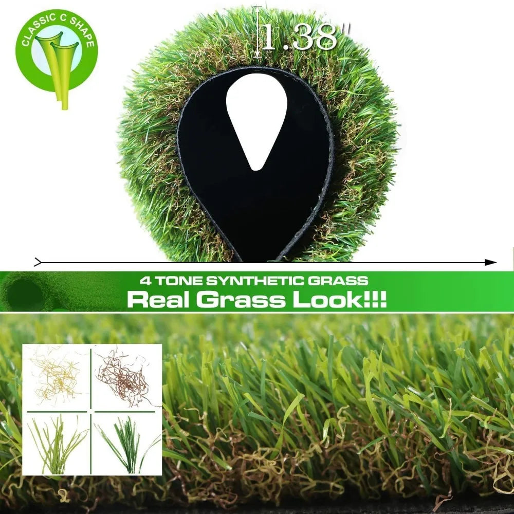 Miniature Thick Artificial Grass Rug Turf 7ft X 13ft