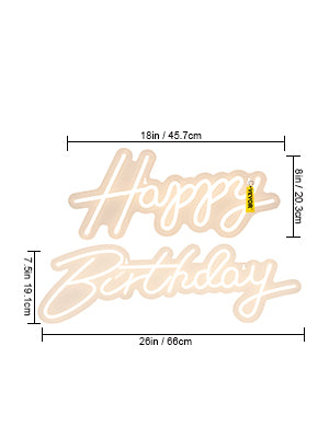 Neon Sign Light "Happy Birthday"